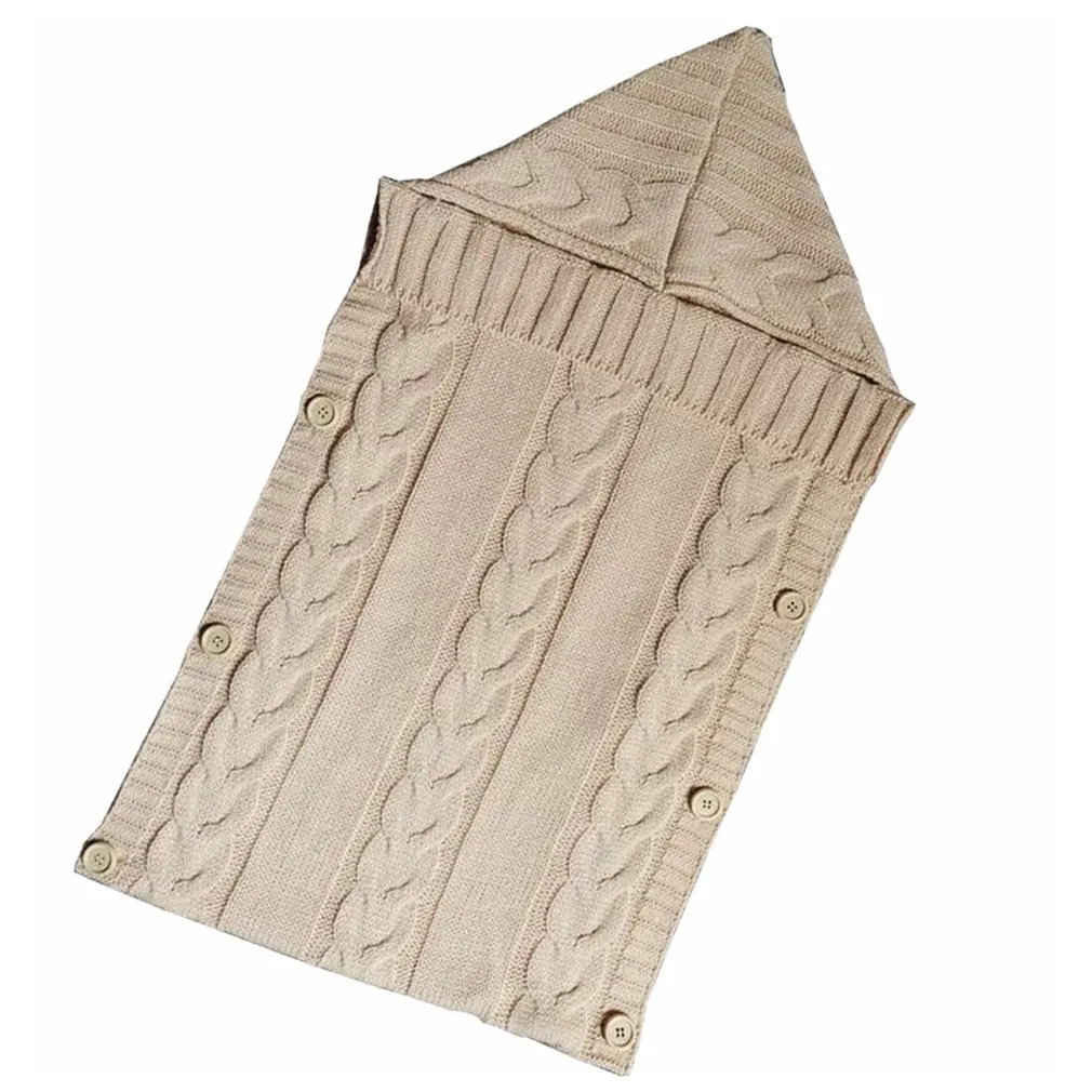 Baby's Hooded Cart Sleeping Bag Wrapped Knitted Sleeping Bag Wooden Buttons Keep Warm Newborn Baby Blanket
Baby's Hooded Cart Sleeping Bag Wrapped Knitted Sleeping Bag Wooden Buttons Keep Warm Newborn Baby Blanket