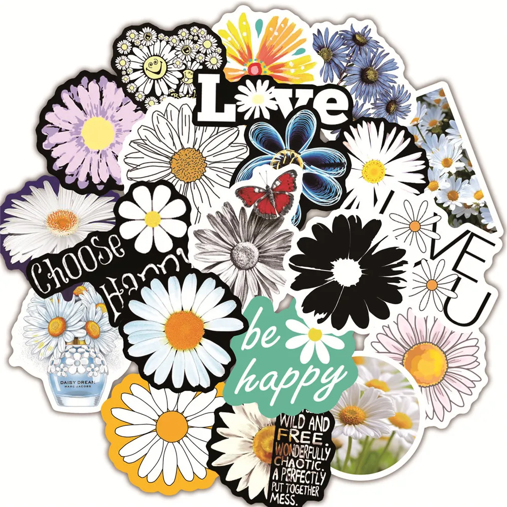 10/30/50PCS INS Style Flowers Daisies Stickers Laptop Fridge Guitar Waterproof Aesthetic Graffiti Decal Sticker Packs Kid Toy
10/30/50PCS INS Style Flowers Daisies Stickers Laptop Fridge Guitar Waterproof Aesthetic Graffiti Decal Sticker Packs Kid Toy
