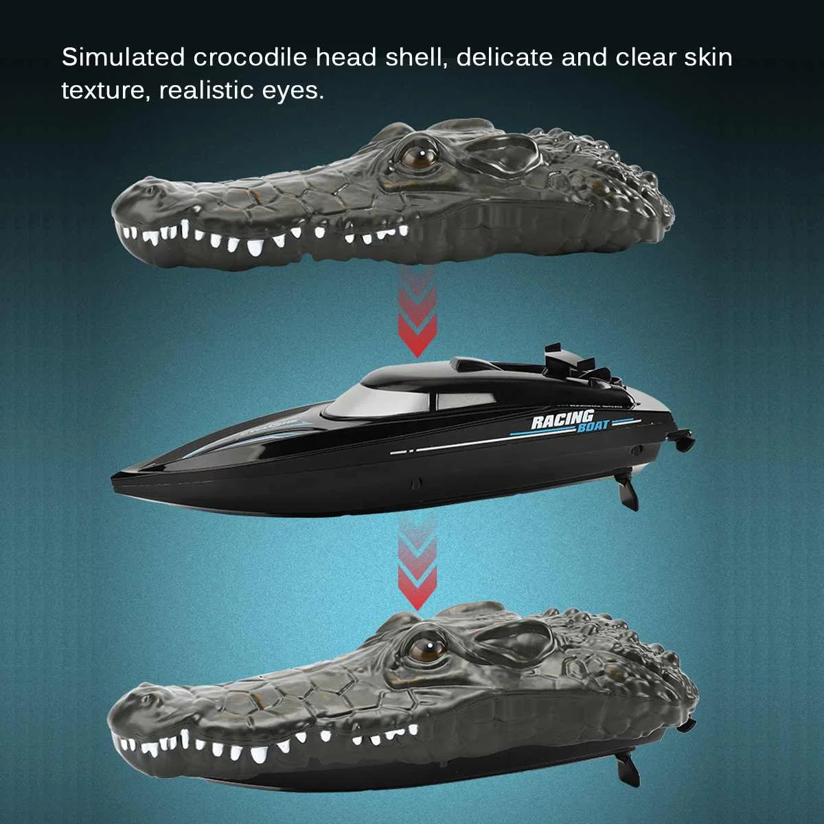 HOT 2.4G Wireless Remote Control Electric RC Boat Interesting Simulation Crocodile Head Vehicle Teenager Ship RC Toys For Kids
HOT 2.4G Wireless Remote Control Electric RC Boat Interesting Simulation Crocodile Head Vehicle Teenager Ship RC Toys For Kids