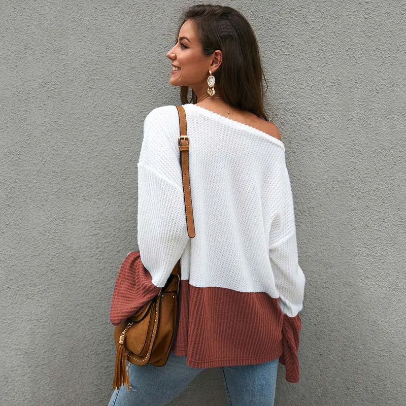 2020 Autumn Off Shoulder Sweater Women Long Sleeve Jumper Ladies Loose Knitted Sweater Female Pullover Women
2020 Autumn Off Shoulder Sweater Women Long Sleeve Jumper Ladies Loose Knitted Sweater Female Pullover Women