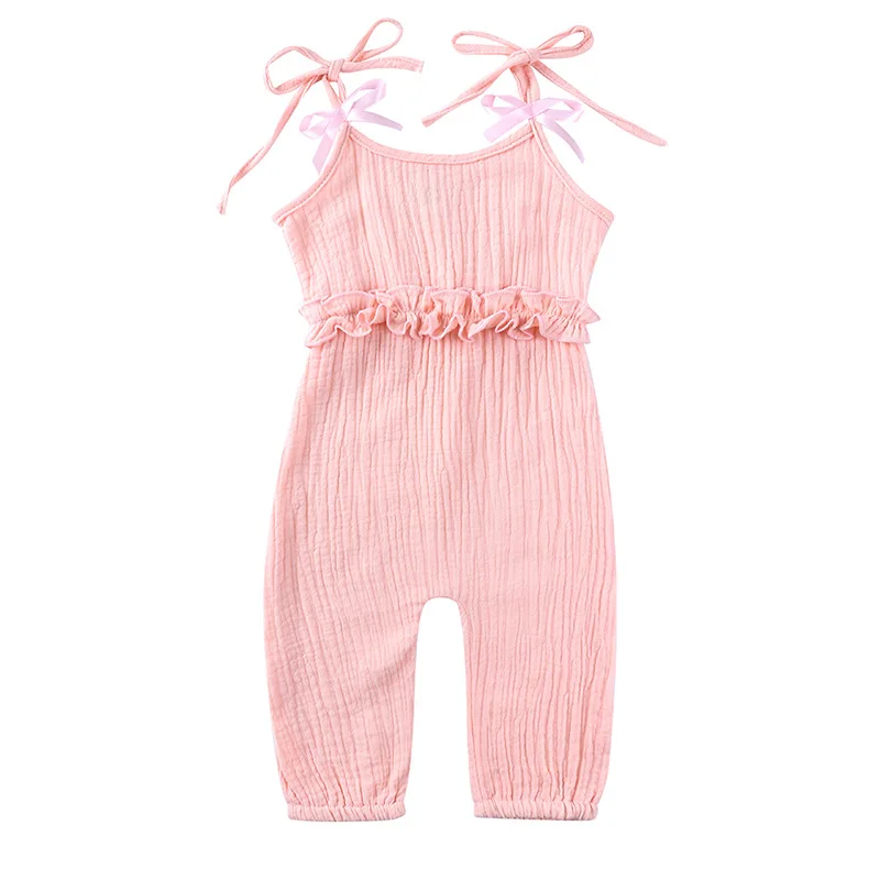 Children Bodysuits Korean Version 2022 Newbron Baby Girls Lace-up Jumpsuit Cotton Linen Rompers Summer Infant Girl Sling Romper
Children Bodysuits Korean Version 2022 Newbron Baby Girls Lace-up Jumpsuit Cotton Linen Rompers Summer Infant Girl Sling Romper