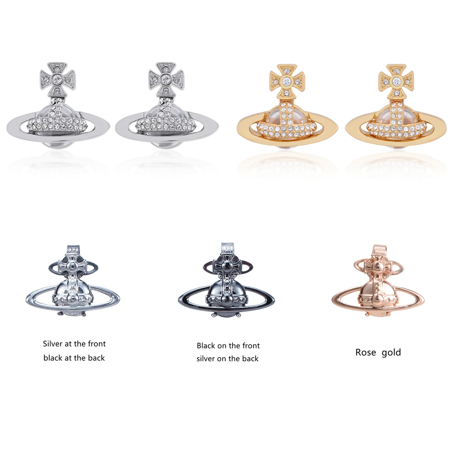 Серьги 2021 Тренд New Punk Inlaid Zircon Small Saturn Earrings, Single Front and Back with Different Colors,
Серьги 2021 Тренд New Punk Inlaid Zircon Small Saturn Earrings, Single Front and Back with Different Colors,