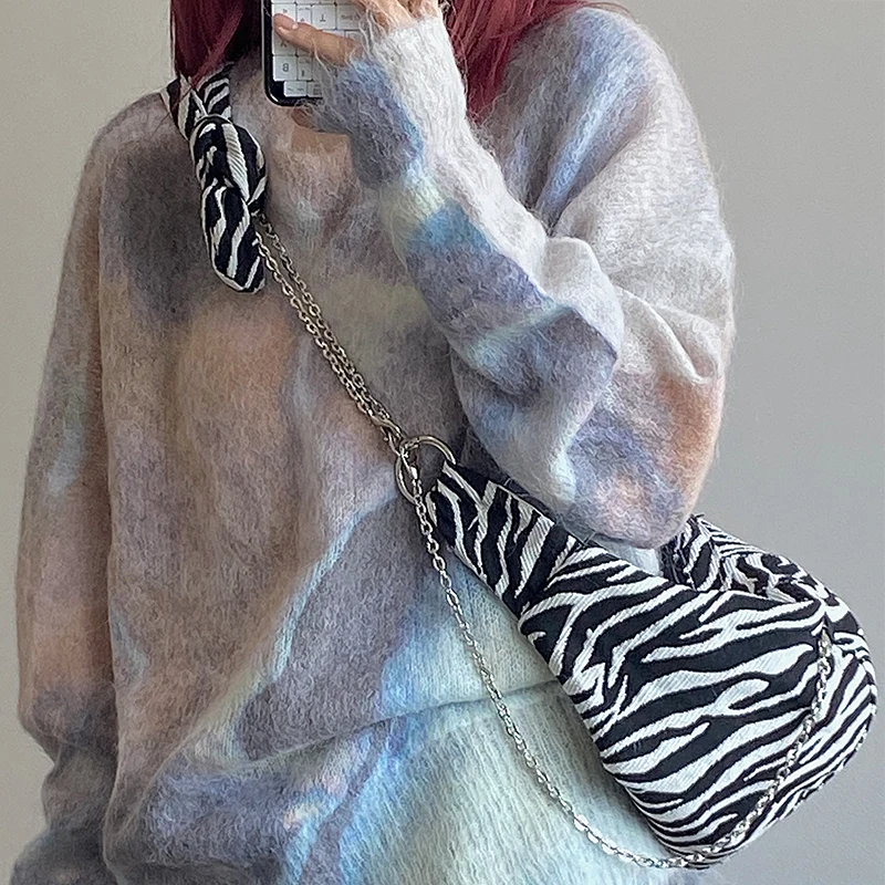Zebra Pattern Women Hobos Crossbody Bag Casual Large Capacity Female Chain Shoulder Bag Fashion Ladies Tote Small Purse Handbags
Zebra Pattern Women Hobos Crossbody Bag Casual Large Capacity Female Chain Shoulder Bag Fashion Ladies Tote Small Purse Handbags