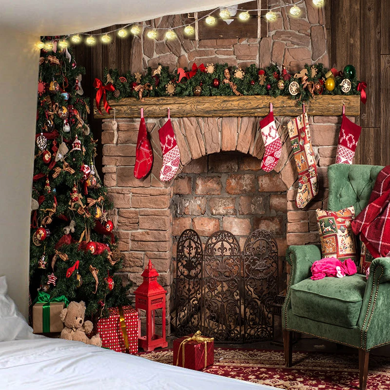 Christmas Tapestry Wall Hanging Art Wall Decor Tapestry Christmas Tree Tapestry Firplace Background Santa Claus Home Decoration
Christmas Tapestry Wall Hanging Art Wall Decor Tapestry Christmas Tree Tapestry Firplace Background Santa Claus Home Decoration