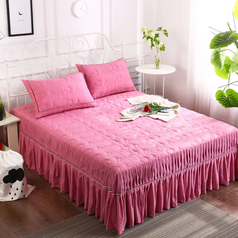 Thickened Cotton Bed Skirt Water Washed Sheets Solid Color Bedspreads Bed Cover Single Double Bed 1.8m Protective Cover
Thickened Cotton Bed Skirt Water Washed Sheets Solid Color Bedspreads Bed Cover Single Double Bed 1.8m Protective Cover