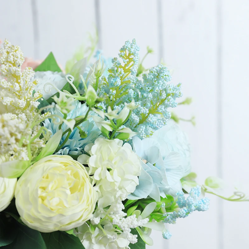 Roses Artificial Flowers White Silk Peony High Quality Sky Blue Bride Bouquet Wedding Decor Fake Flower Home Accessories Craft
Roses Artificial Flowers White Silk Peony High Quality Sky Blue Bride Bouquet Wedding Decor Fake Flower Home Accessories Craft