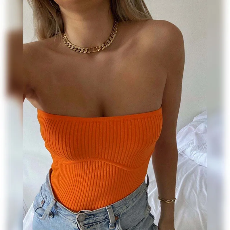 Sexy Top Orange Halter Crop Tops Women Summer Camis Backless Camisole Fashion Casual Tube Top Female Sleeveless Cropped Vest
Sexy Top Orange Halter Crop Tops Women Summer Camis Backless Camisole Fashion Casual Tube Top Female Sleeveless Cropped Vest