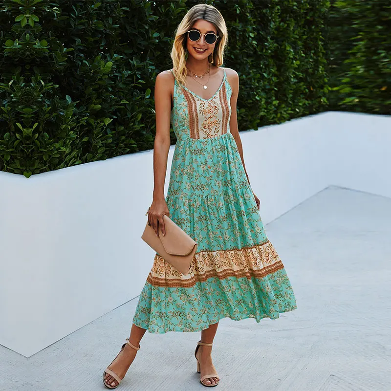 2021 Spring Summer New Spaghetti Strap Long Dress For Women Casual Sleeveless Backless Ladies Beach Style Party Maxi Dresses
2021 Spring Summer New Spaghetti Strap Long Dress For Women Casual Sleeveless Backless Ladies Beach Style Party Maxi Dresses