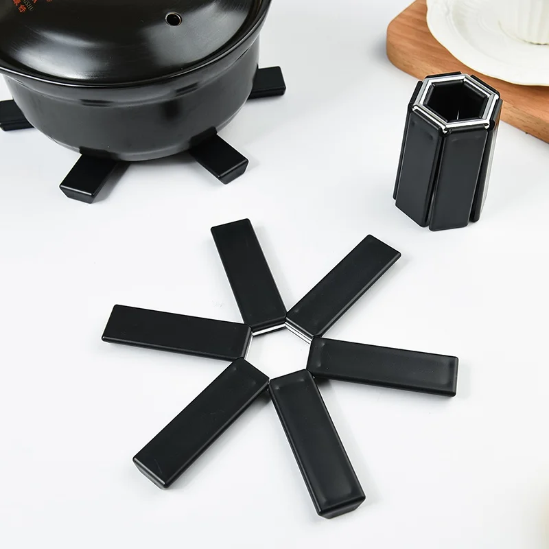 

1PCS Foldable Placemat Creative heat-resistant anti-scalding household pot mat dish mat coaster home Decoration Kitchen gadgets