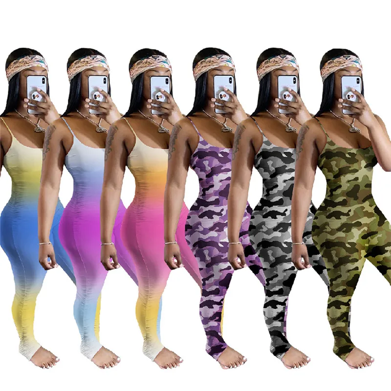 Summer Skinny Spaghetti Strap Sleeveless Street Woman Gradient Print Rompers Clubwear Bodycon Bodysuits Jumpsuits body femme
Summer Skinny Spaghetti Strap Sleeveless Street Woman Gradient Print Rompers Clubwear Bodycon Bodysuits Jumpsuits body femme