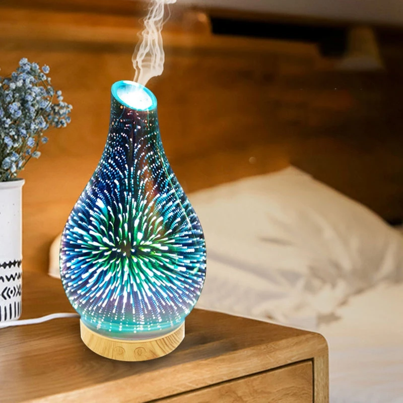 100Ml Essential Oil Diffuser 3D Glass Aromatherapy Ultrasonic Cool Mist Humidifier with 7 Color Changing LEDs
100Ml Essential Oil Diffuser 3D Glass Aromatherapy Ultrasonic Cool Mist Humidifier with 7 Color Changing LEDs