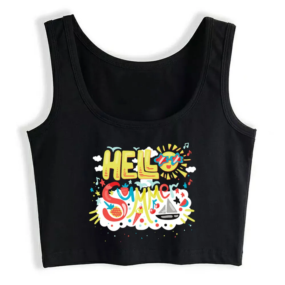 Crop Top Women Hello Summer Graphic Cartoon Gift Idea Harajuku Tank Top Women Print Women Clothes
Crop Top Women Hello Summer Graphic Cartoon Gift Idea Harajuku Tank Top Women Print Women Clothes