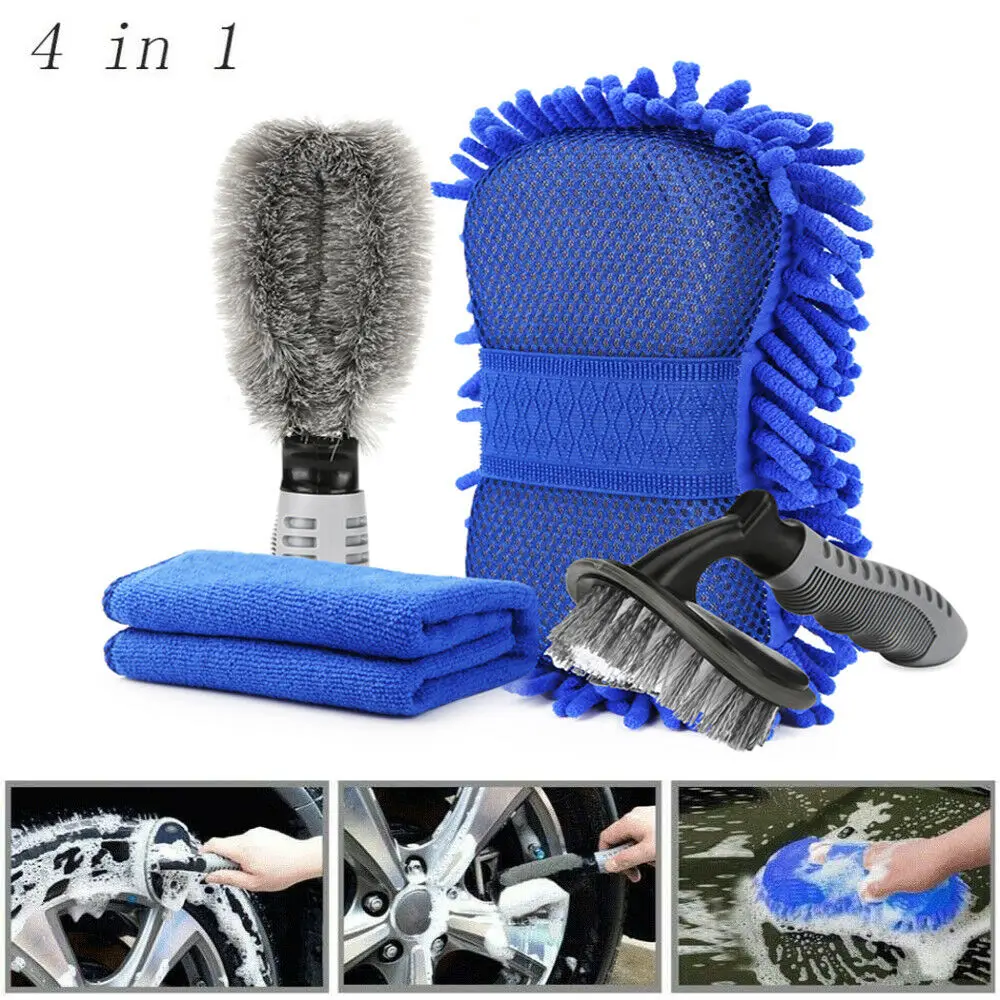 4pcs Car Wash Cleaning Kit Microfiber Car Detailing Washing Tools Towels Blush Sponge Wash Glove Polish Applicator Pads
4pcs Car Wash Cleaning Kit Microfiber Car Detailing Washing Tools Towels Blush Sponge Wash Glove Polish Applicator Pads