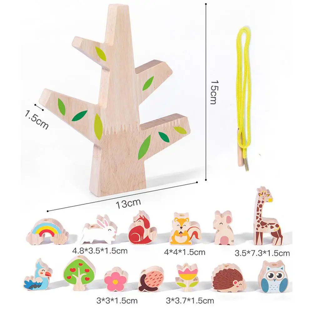 Children Montessori Wooden Animal Balance Blocks Games Forest Balance String Educational Stacking High Building Block Wood Toy
Children Montessori Wooden Animal Balance Blocks Games Forest Balance String Educational Stacking High Building Block Wood Toy