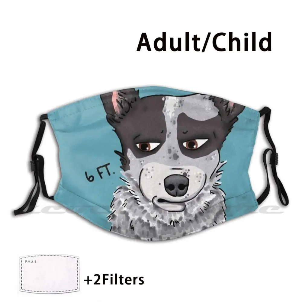

Black And White Dog , No , Cattle Dog , By Artwork By Ak Mask Adult Child Washable Pm2.5 Filter Logo Creativity Black And White
