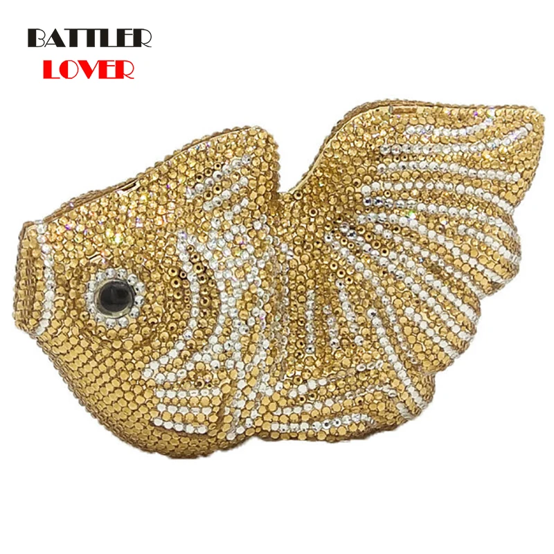 Dazzling Orange Goldfish Crystal Clutch Evening Bags Womens Mini Metal Hard Case Wedding Clutches Party Bridal Handbags Purses
Dazzling Orange Goldfish Crystal Clutch Evening Bags Womens Mini Metal Hard Case Wedding Clutches Party Bridal Handbags Purses