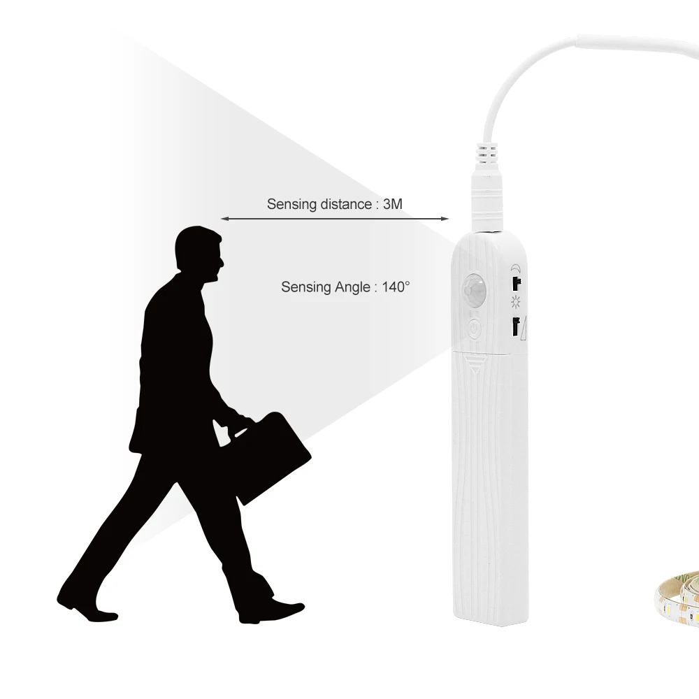 PIR Motion Sensor 1M 2M 3M LED Bed Closet Night Light Dimmable Flexiable LED Strip Lamp AAA Battery Power for Wardrobe Stair
PIR Motion Sensor 1M 2M 3M LED Bed Closet Night Light Dimmable Flexiable LED Strip Lamp AAA Battery Power for Wardrobe Stair