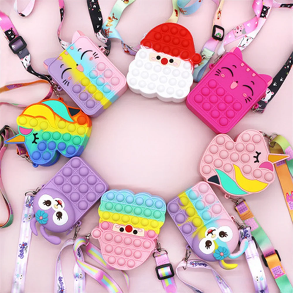 Fashion Fidget Toys Popit Press Bag Unicorn Bag Rodent Control Pioneer Wallet Bag Coin Purse Diagonal Bag Silicone Bag For Girls
Fashion Fidget Toys Popit Press Bag Unicorn Bag Rodent Control Pioneer Wallet Bag Coin Purse Diagonal Bag Silicone Bag For Girls