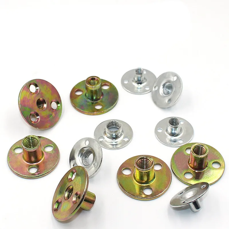 10pcs Carbon Steel Flange Coupling with M6 M8 M10 M12 Thread Zinc Plating Three Hole Lock Nuts Furniture Connector Fastener 
10pcs Carbon Steel Flange Coupling with M6 M8 M10 M12 Thread Zinc Plating Three Hole Lock Nuts Furniture Connector Fastener