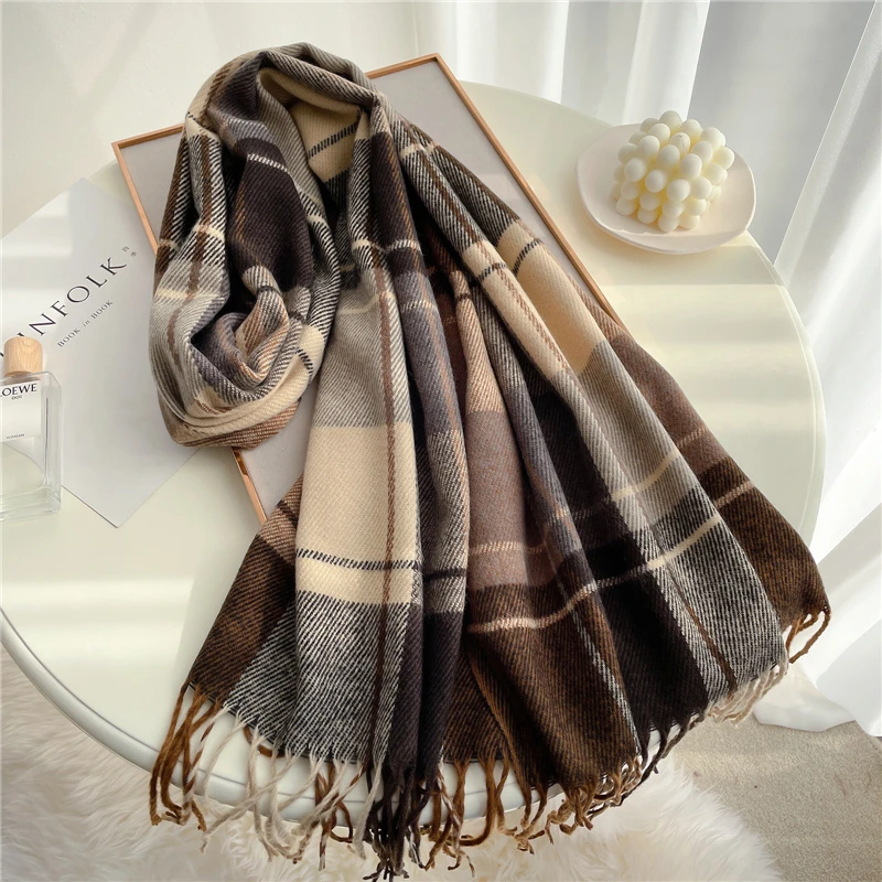 Thick Warm Winter Scarf Design Print Women Cashmere Pashmina Shawl Lady Wrap Tassel Scarves Knitted Men Foulard Blanket
Thick Warm Winter Scarf Design Print Women Cashmere Pashmina Shawl Lady Wrap Tassel Scarves Knitted Men Foulard Blanket