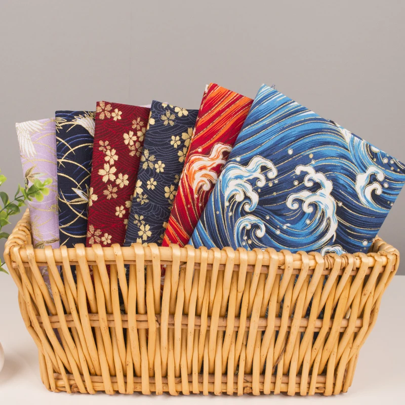 Bronzed Dark Blue Wave Cherry Blossoms Flowers Printing Japanese Kimonos Retro Patchwork Cotton Fabric Sewing Tissu 50*150cm
Bronzed Dark Blue Wave Cherry Blossoms Flowers Printing Japanese Kimonos Retro Patchwork Cotton Fabric Sewing Tissu 50*150cm