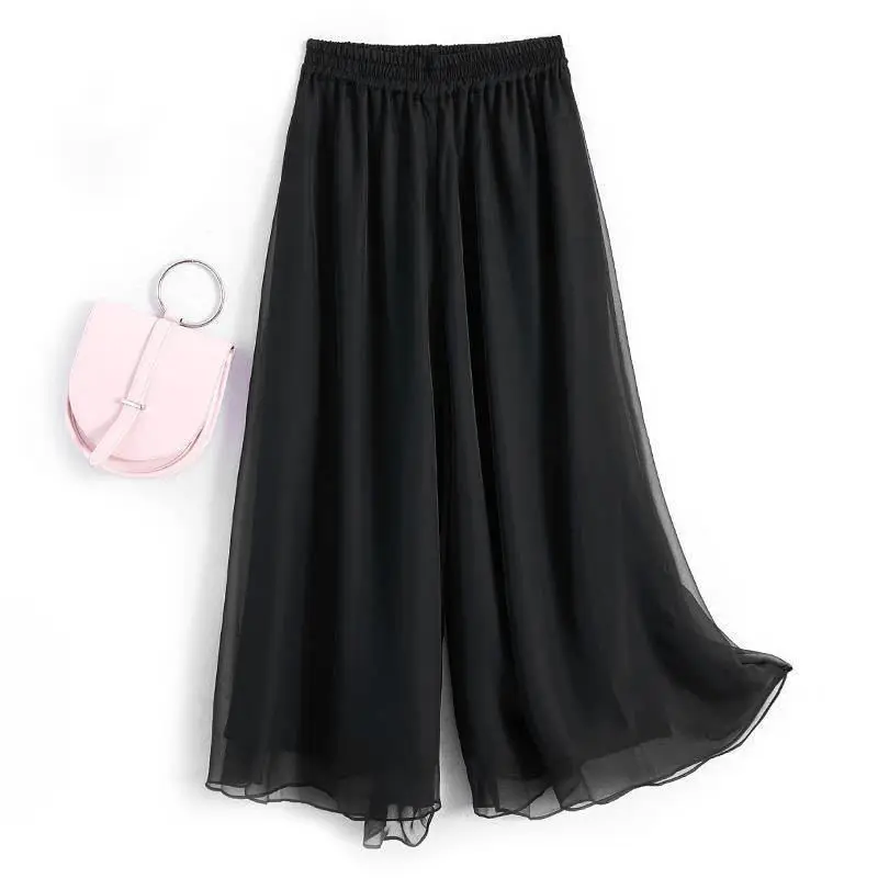 Trousers 4XL White Wide-Leg Female Casual New Pants Lady High Oversize Pants Loose Skirt Summer Slim Chiffon Drape Waist Women P 
Trousers 4XL White Wide-Leg Female Casual New Pants Lady High Oversize Pants Loose Skirt Summer Slim Chiffon Drape Waist Women P