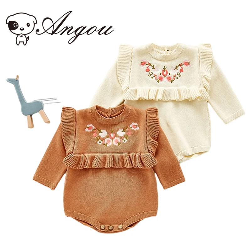 Angou Spring&Autumn Newborn Baby Girls Embroidered Long Sleeves Flower Rompers Jumpsuit Sweater Toddler Baby Knitting Clothes
Angou Spring&Autumn Newborn Baby Girls Embroidered Long Sleeves Flower Rompers Jumpsuit Sweater Toddler Baby Knitting Clothes