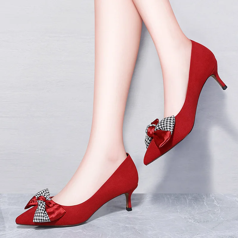 MOOLECOLE New Pointy High-heeled Women Pumps Single Shoes Thin Heel Suede Commuter Shoes Women Slip-on Women's Shoes 2-9193
MOOLECOLE New Pointy High-heeled Women Pumps Single Shoes Thin Heel Suede Commuter Shoes Women Slip-on Women's Shoes 2-9193