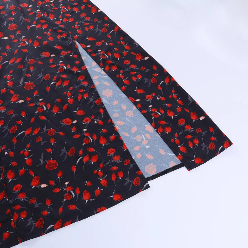 Summer Dress Women Short Puff Sleeve Flroal Print Ruched Party High Split Long Maxi Dresses Sexy Sundress Vacation Outfits 2021 
Summer Dress Women Short Puff Sleeve Flroal Print Ruched Party High Split Long Maxi Dresses Sexy Sundress Vacation Outfits 2021