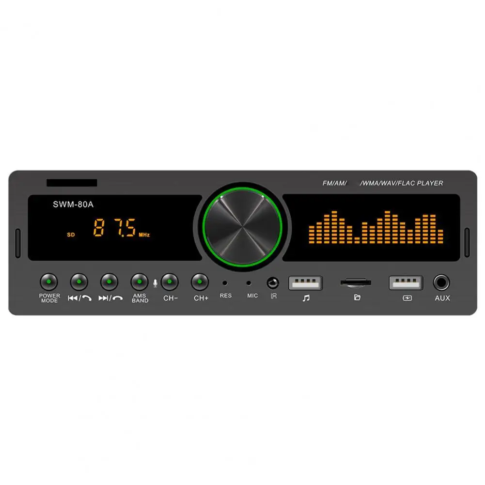 SWM-80B автомобильный радиоплеер с двумя USB-портами, Bluetooth, гарнитура громкой связи, вставка для карты, радио, MP3-плеер для транспортных средств
SWM-80B автомобильный радиоплеер с двумя USB-портами, Bluetooth, гарнитура громкой связи, вставка для карты, радио, MP3-плеер для транспортных средств