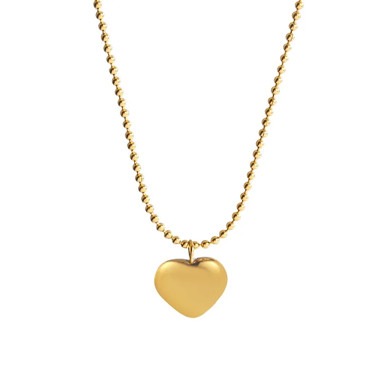 New simple fashion personality heart - shaped pendant titanium steel lady necklace
New simple fashion personality heart - shaped pendant titanium steel lady necklace