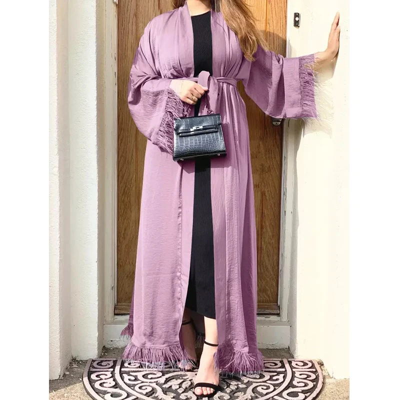 

Abayas For Women Robe Longue Kimono Femme Musulmane Open Abaya Dubai Kaftan Turkey Islam Muslim Dress Djellaba Caftan Marocain