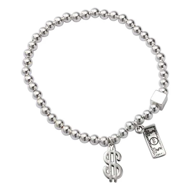 S925 sterling silver coin silver bead bracelet elastic rope design handmade bead bracelet Joker autumn and winter new products
S925 sterling silver coin silver bead bracelet elastic rope design handmade bead bracelet Joker autumn and winter new products
