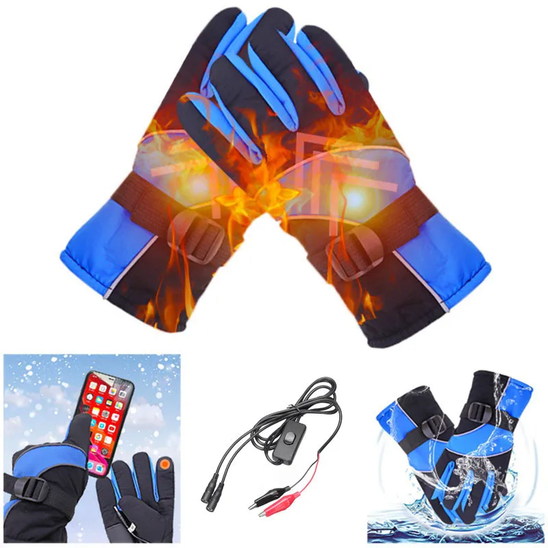 1pair Electric Heated Hand Gloves TouchScreen Waterproof Motorcycle Winter Skiing Heating Gloves Winter Warm With Swich Cable
1pair Electric Heated Hand Gloves TouchScreen Waterproof Motorcycle Winter Skiing Heating Gloves Winter Warm With Swich Cable