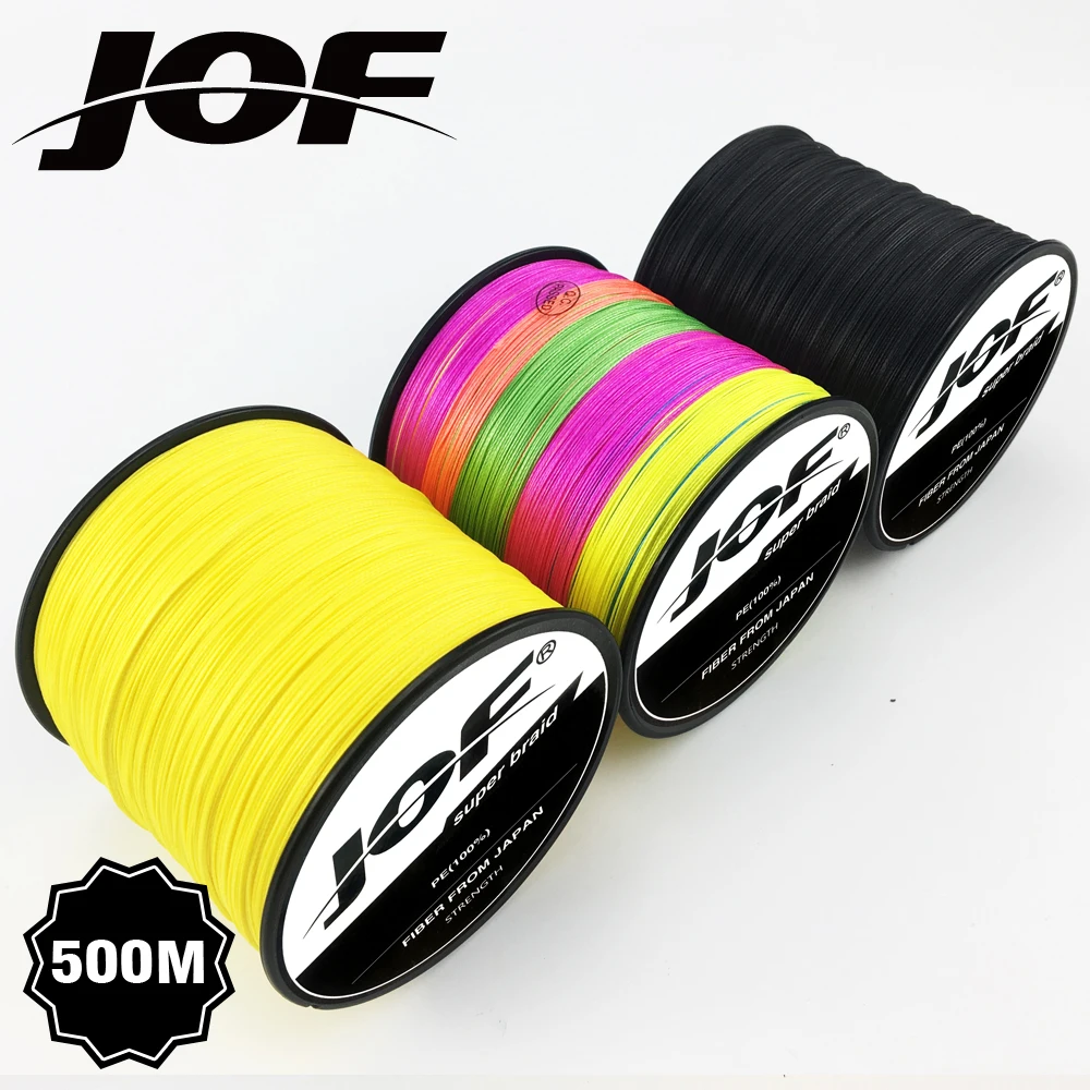 JOF Fishing Line PE 500M 8 Strands Pesca Weaves Braided Carp Fishing Line 22LB-88LB 2019NEW
JOF Fishing Line PE 500M 8 Strands Pesca Weaves Braided Carp Fishing Line 22LB-88LB 2019NEW