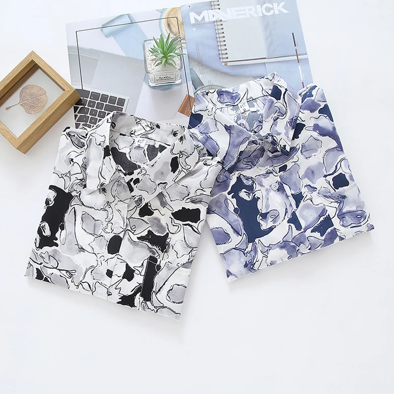 Ink Printing Harajuku Long Sleeve Button Up Shirt Women Loose Blouse 2021 Spring Autumn Lapel Casual Top Shirt Female Blusas
Ink Printing Harajuku Long Sleeve Button Up Shirt Women Loose Blouse 2021 Spring Autumn Lapel Casual Top Shirt Female Blusas