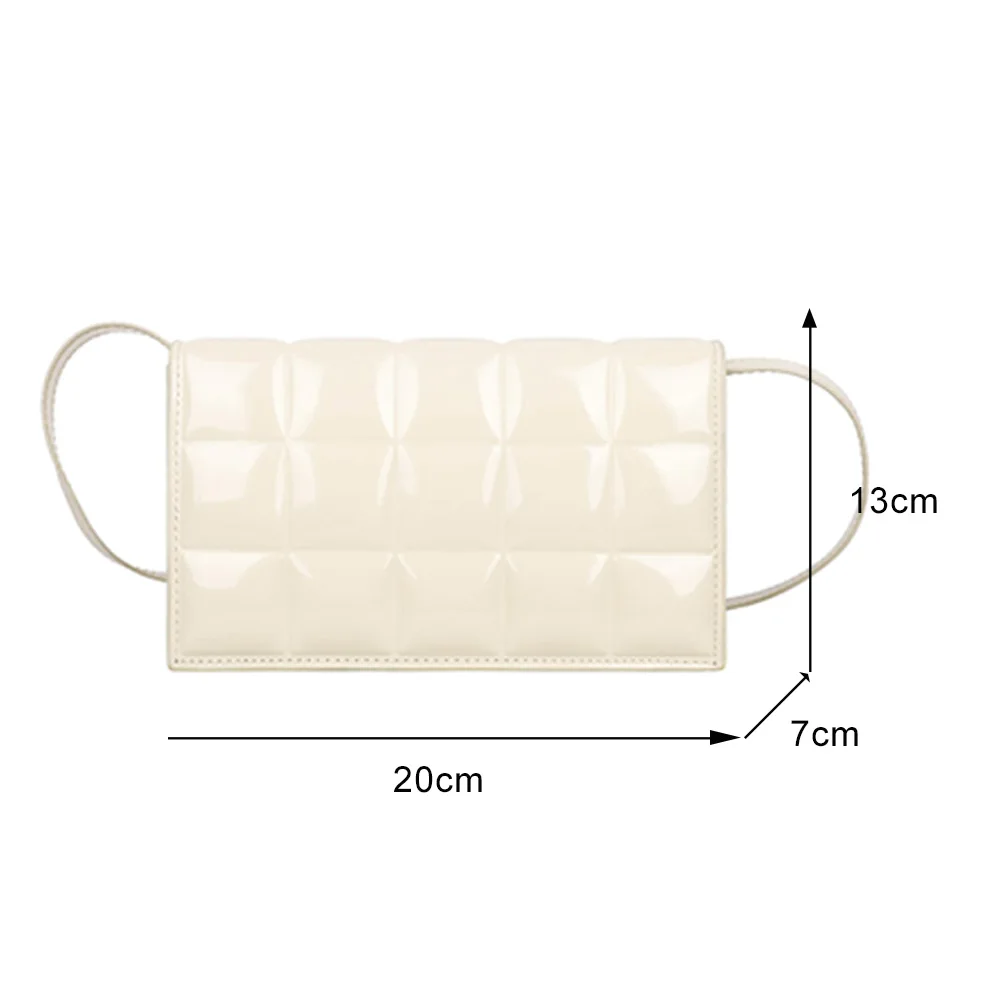 Fashion Women Checker Grid Patent PU Leather Pure Color Shoulder Crossbody Messenger Bag Casual Ladies Small Handbag Purse 
Fashion Women Checker Grid Patent PU Leather Pure Color Shoulder Crossbody Messenger Bag Casual Ladies Small Handbag Purse