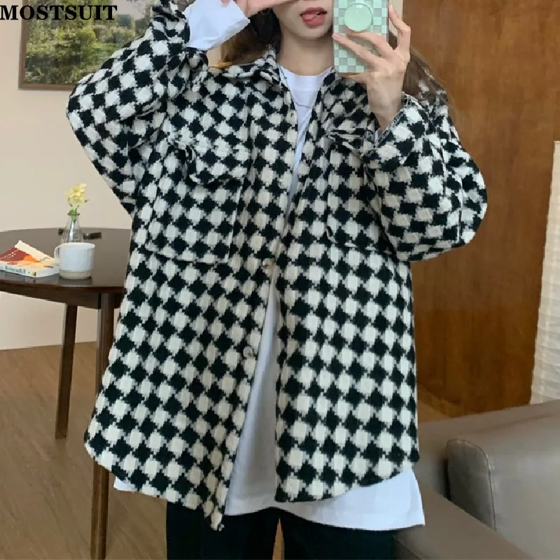 Checkerboard Plaid Vintage Women Shirt Tops Spring Autumn Full Sleeve Turn-down Collar Fashion Chic Loose Shirt Coat Jacket 2022
Checkerboard Plaid Vintage Women Shirt Tops Spring Autumn Full Sleeve Turn-down Collar Fashion Chic Loose Shirt Coat Jacket 2022