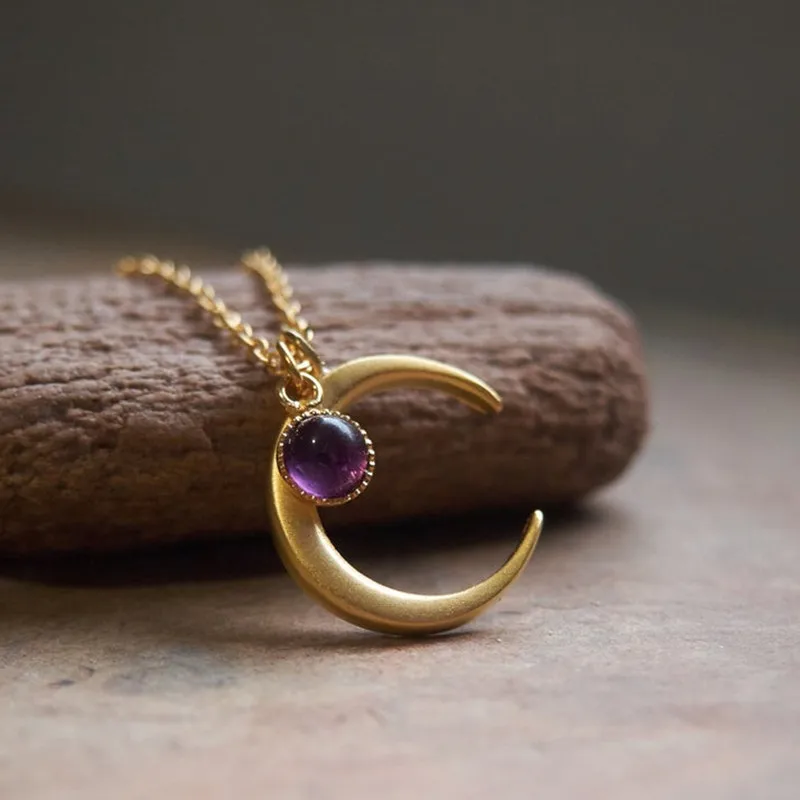 Boho Natural Stone Moon Necklace, Celestial Jewelry, Half Moon Necklace, Witch Jewelry, Natural Stone Crescent Moon Pendant
Boho Natural Stone Moon Necklace, Celestial Jewelry, Half Moon Necklace, Witch Jewelry, Natural Stone Crescent Moon Pendant