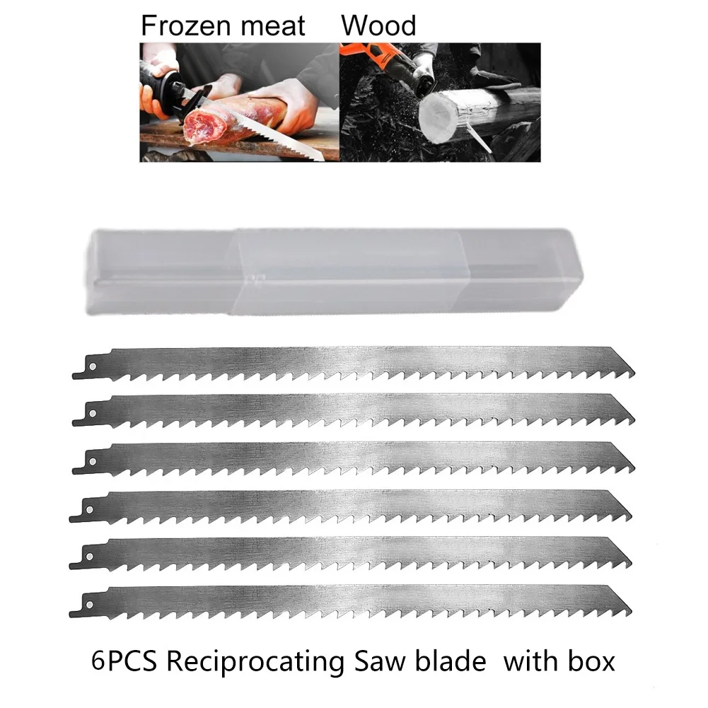 6pcs 300mm Reciprocating Saw Blade Set For Cutting Ice And Frozen Meat Tools Hand Tools Accessories High Quality
6pcs 300mm Reciprocating Saw Blade Set For Cutting Ice And Frozen Meat Tools Hand Tools Accessories High Quality
