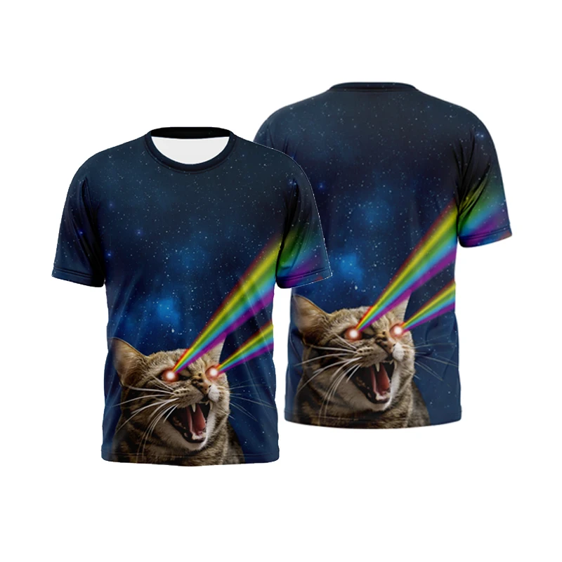 New men and women summer T-shirt pet series cute cat fashion casual 3d printing T-shirt children streetwear top
New men and women summer T-shirt pet series cute cat fashion casual 3d printing T-shirt children streetwear top