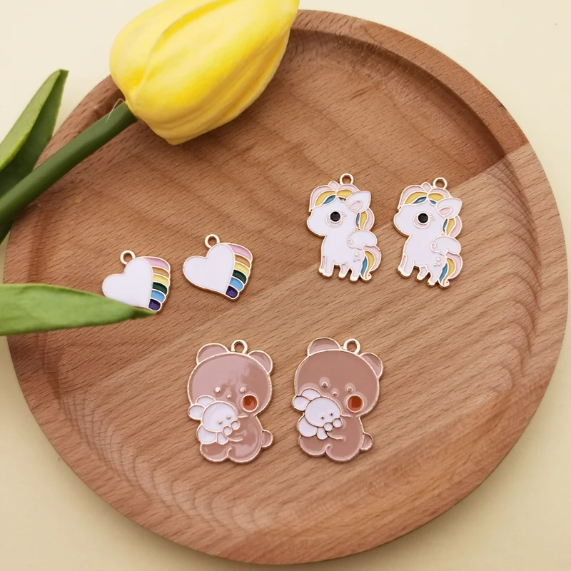 10pcs Drop Oil Kawaii Unicorn Bear Love Enamel Charms Pendants Animals Metal Charms Fit Jewelry DIY Accessories Earring Floating
10pcs Drop Oil Kawaii Unicorn Bear Love Enamel Charms Pendants Animals Metal Charms Fit Jewelry DIY Accessories Earring Floating