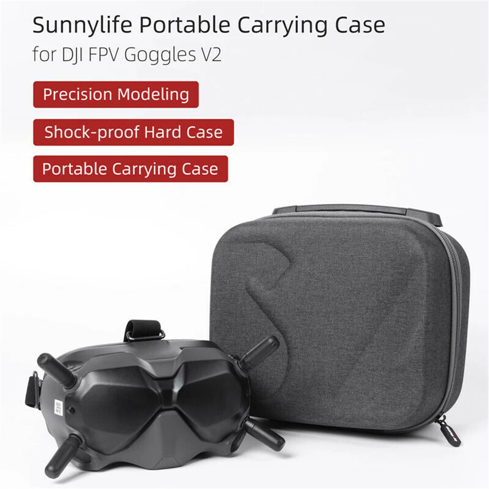 

Hard Shell Carrying Case Storage Bag Handbag Shockproof Box For DJI FPV Glasses V2 Soft Suede Lining Scratch-resistant