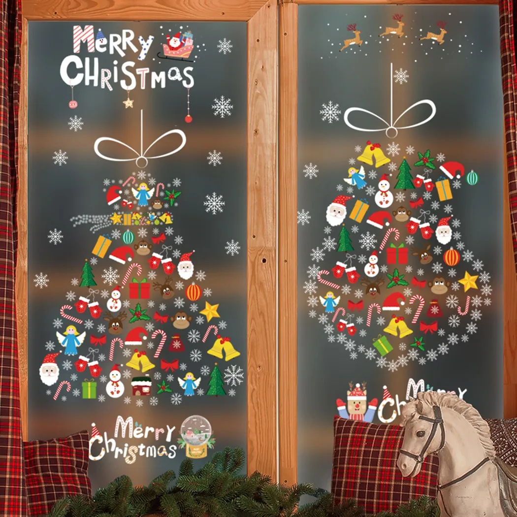 2022 New Year Christmas Wall Sticker Removable Xmas Tree Shop Window Glass Art Decal For DIY Craft Christmas Decorations Navidad
2022 New Year Christmas Wall Sticker Removable Xmas Tree Shop Window Glass Art Decal For DIY Craft Christmas Decorations Navidad