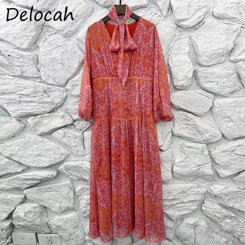 Delocah New 2021 Summer Women Fashion Runway Party A-Line Dress Sexy V-Neck High Waist Bow Floral Printed Ladies Long Dresses
Delocah New 2021 Summer Women Fashion Runway Party A-Line Dress Sexy V-Neck High Waist Bow Floral Printed Ladies Long Dresses
