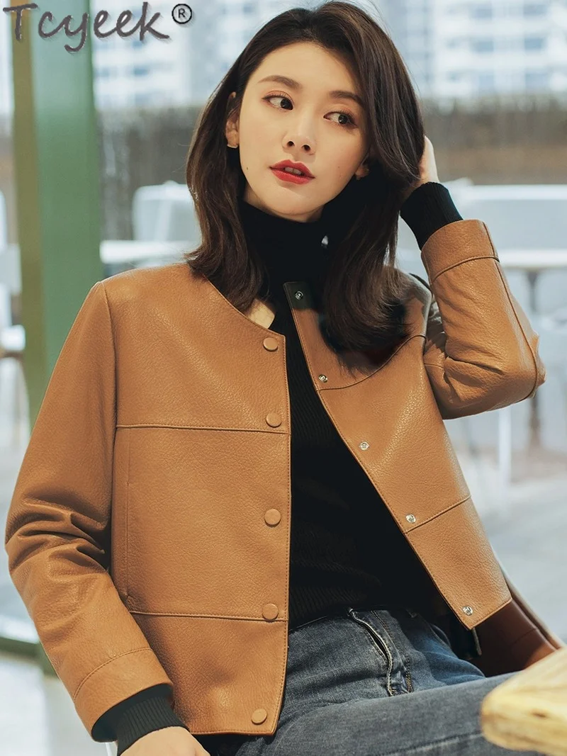 Tcyeek Genuine Black Leather Jacket Women 2021 Women's Jacket Spring Autumn Sheepskin Coat Casual Jackets Jaqueta Feminina Gxy33
Tcyeek Genuine Black Leather Jacket Women 2021 Women's Jacket Spring Autumn Sheepskin Coat Casual Jackets Jaqueta Feminina Gxy33