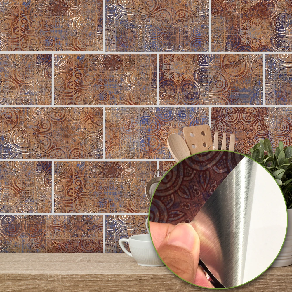 Warm Metal Vintage Brick Stickers Retro Oil-proof Waterproof Tile Wallpaper For Kitchen Bathroom Ground Wall House Decoration
Warm Metal Vintage Brick Stickers Retro Oil-proof Waterproof Tile Wallpaper For Kitchen Bathroom Ground Wall House Decoration