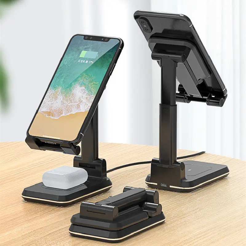 Wireless Charger Stand 2 in 1 Charging Pad Metal Foldable Mobile Phone Stand Desk For Samsung S20 Xiaomi 10 Huawei P40 Table
Wireless Charger Stand 2 in 1 Charging Pad Metal Foldable Mobile Phone Stand Desk For Samsung S20 Xiaomi 10 Huawei P40 Table