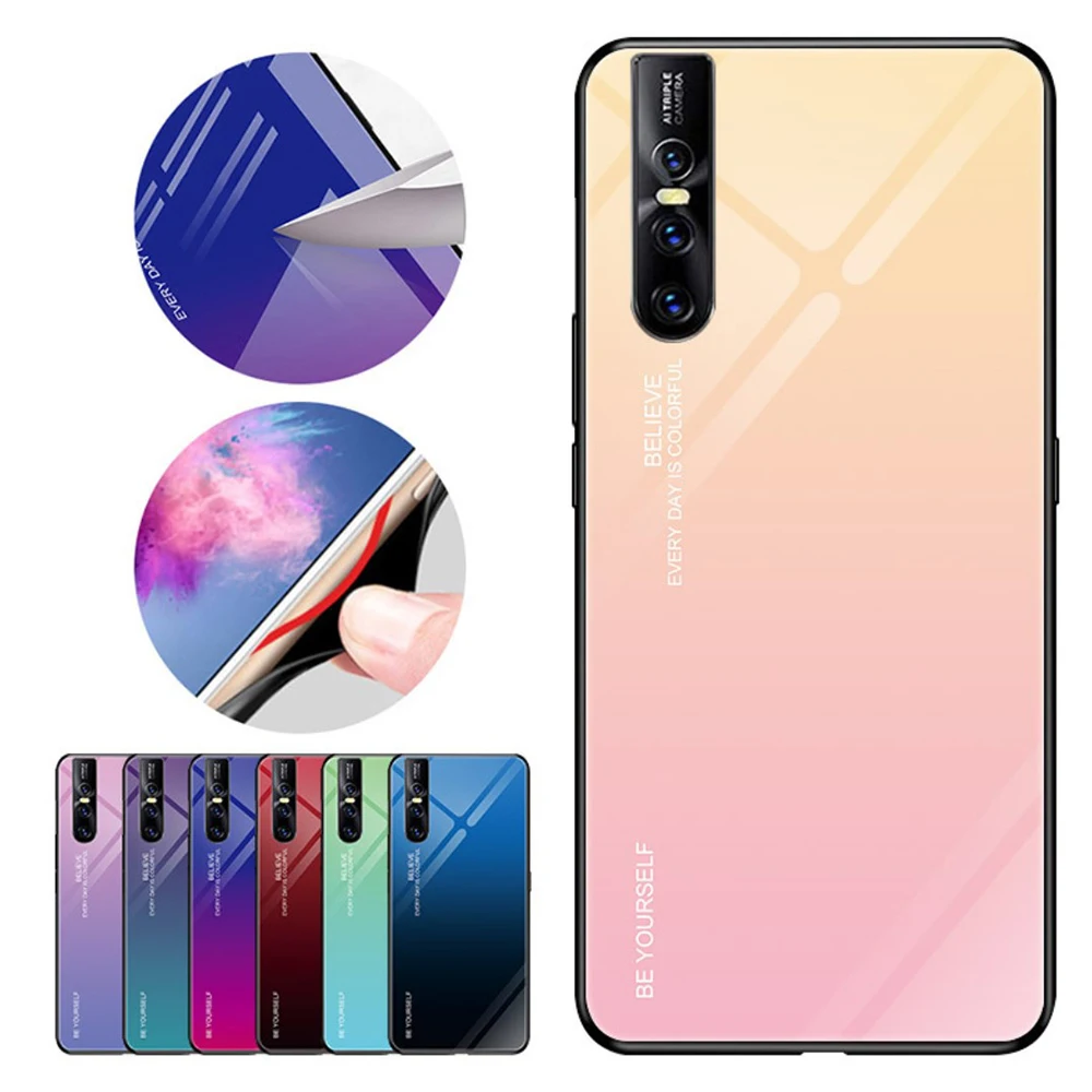 Gradient Tempered Glass Protective Phone Case For Vivo X23 X21 UD Nex A V15 V11 Pro V9 V7 V5 Dual Color Back Case
Gradient Tempered Glass Protective Phone Case For Vivo X23 X21 UD Nex A V15 V11 Pro V9 V7 V5 Dual Color Back Case