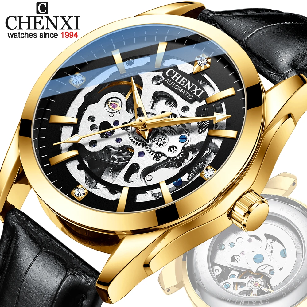 CHENXI New Luxury Mens Automatic Mechanical Wristwatch Waterproof Luminous Business Leather Clock Tourbillon Men Wrist Watch
CHENXI New Luxury Mens Automatic Mechanical Wristwatch Waterproof Luminous Business Leather Clock Tourbillon Men Wrist Watch